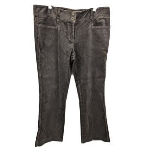 Worth New York Women's Sz 12 Velvet Tapered Pant Brown